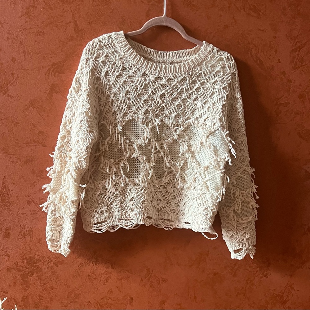 Anthropologie RAGA Sweater Freed Hearts